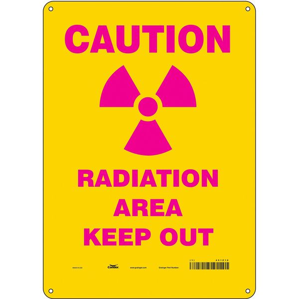 Safety Sign, 14 in Height, 10 in Width, Aluminum, Vertical Rectangle, English, 451Z10
