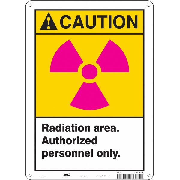Safety Sign, 14 in Height, 10 in Width, Aluminum, Vertical Rectangle, English, 451Z22