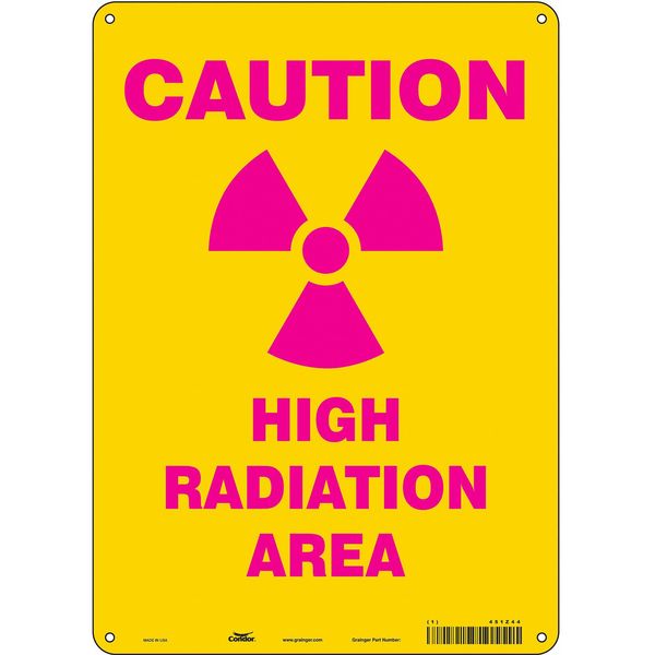 Safety Sign, 14 in Height, 10 in Width, Aluminum, Vertical Rectangle, English, 451Z44