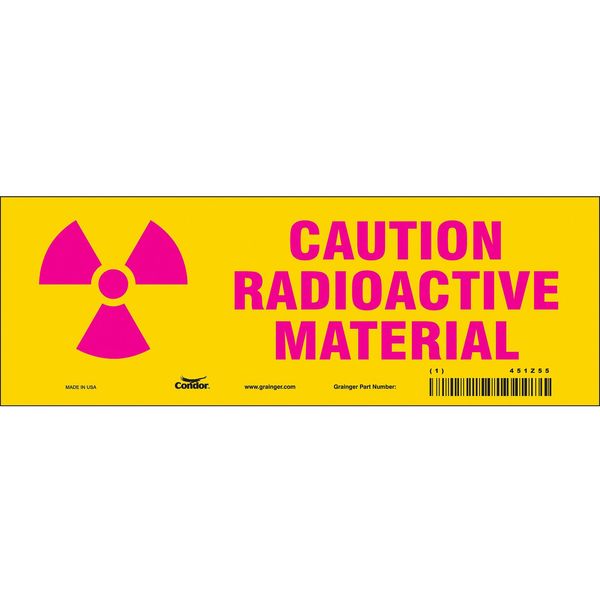 Safety Sign, 3 1/2 in Height, 10 in Width, Magnetic Vinyl, Vertical Rectangle, English