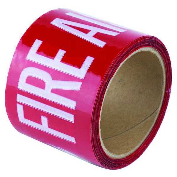 Safety Warning Tape, Solid, Red/White, 3