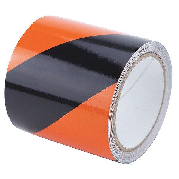 Marking Tape, Striped, Black/Orange, 4