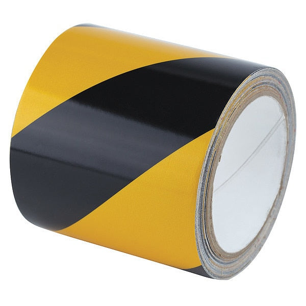 Marking Tape, Striped, Black/Yellow, 4