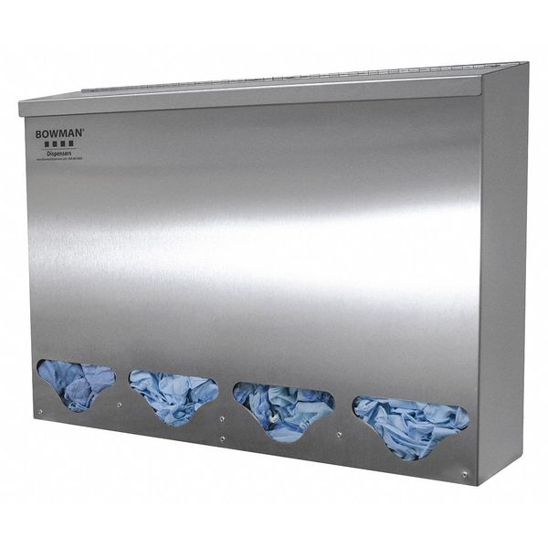 Bulk Dispenser, 4 Compartments, Silver