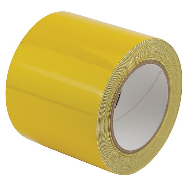 Reflective Marking Tape, Solid, Yellow, 4
