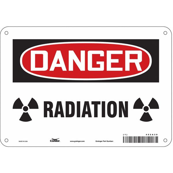 Safety Sign, 7 in Height, 10 in Width, Aluminum, Vertical Rectangle, English, 452A39