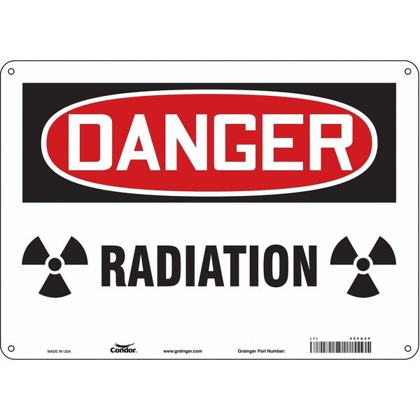 Safety Sign, 10 in Height, 14 in Width, Aluminum, Horizontal Rectangle, English, 452A40