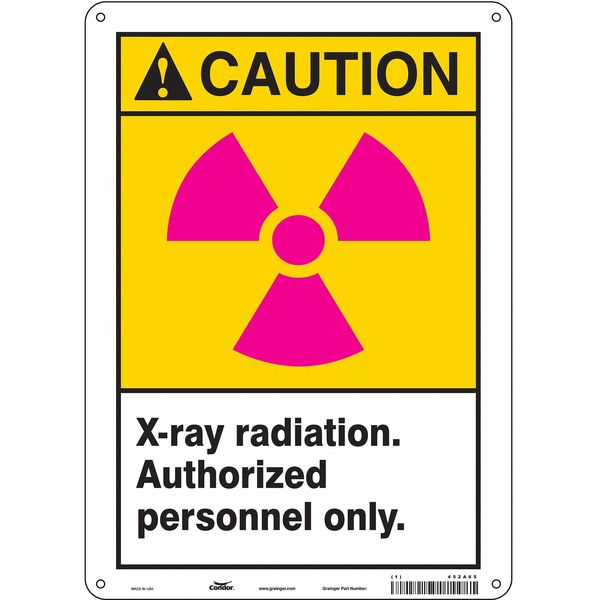 Safety Sign, 14 in Height, 10 in Width, Aluminum, Vertical Rectangle, English, 452A65