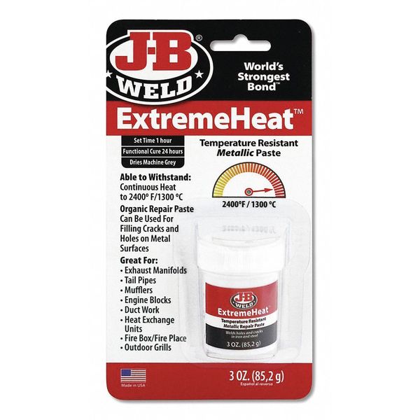 Epoxy Adhesive, ExtremeHeat Series, Gray, 24 hr Functional Cure, Jar