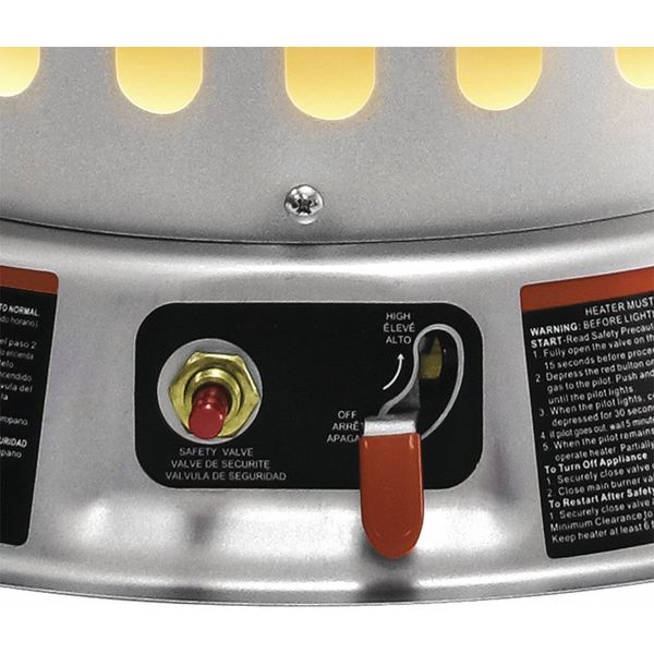 Convection Portable Gas Heater, Liquid Propane, 15 29/32 in Wx