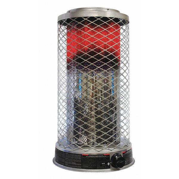 Radiant Portable Gas Heater, Liquid Propane, 50,000 to 125,000 BtuH