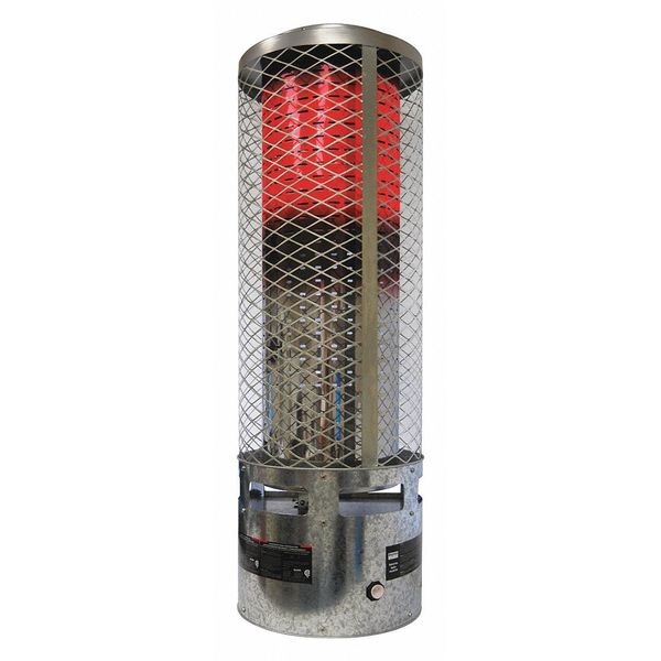 Radiant Portable Gas Heater, Natural Gas, 250,000 BtuH, 14 11/16 in Wx