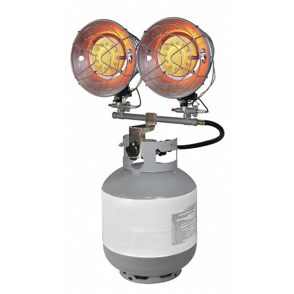 Tank Top Portable Gas Heater, Liquid Propane, 9000 to 30,000 BtuH