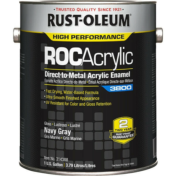 Acrylic Enamel Coating, Navy Gray, 1 gal.