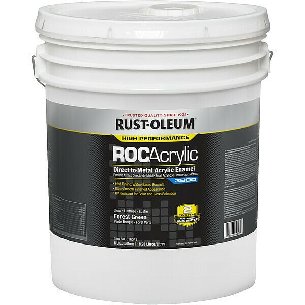 Acrylic Enamel Coating, Forest Green, 5gal