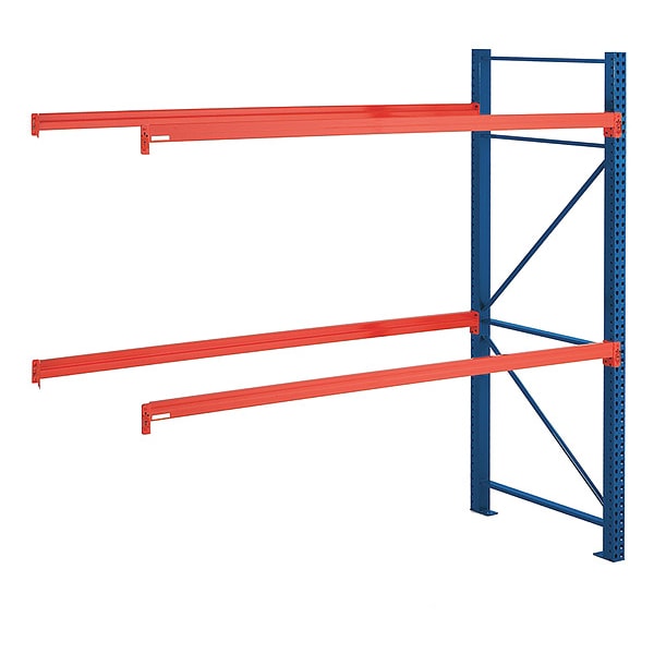 Pallet Rack Add-On Unit, Teardrop, Roll Formed Style, 8 ft H, 123 in W, 42 in D
