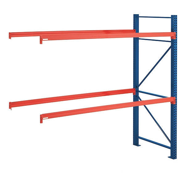 Pallet Rack Add-On Unit, Teardrop, Roll Formed Style, 8 ft H, 99 in W, 42 in D