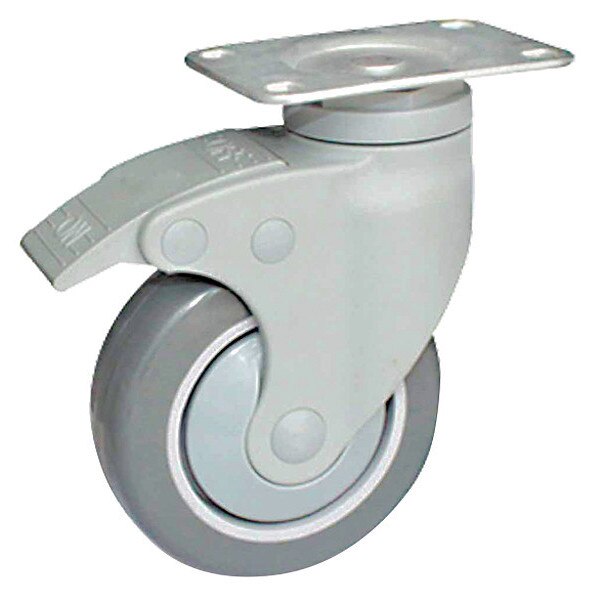 Plate Caster, 165 lb. Ld Rating, Swivel