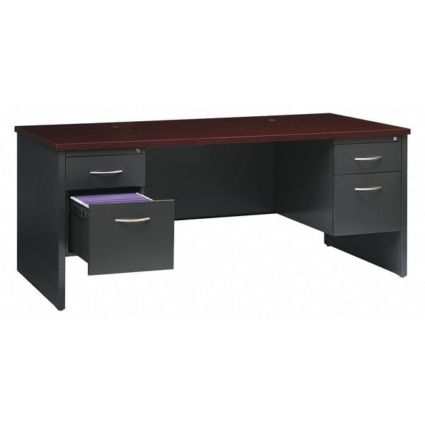 Office Desk, Double Pedestal, 72