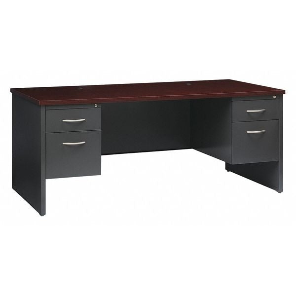 Office Desk, Double Pedestal, 72