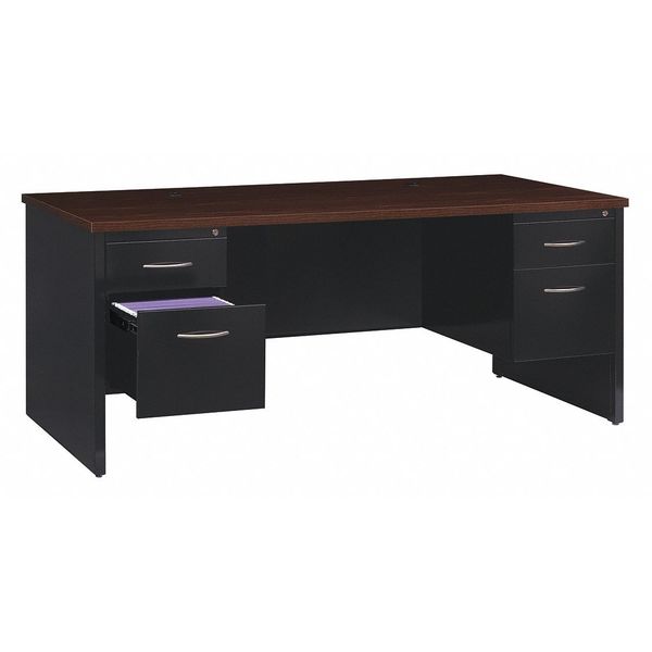 Office Desk, Double Pedestal, 72
