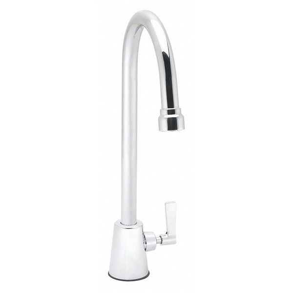 Manual Single Hole Mount, 1 Hole Gooseneck Faucet, Polished Chrome