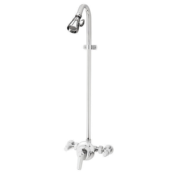 Exposed Shower, Polished Chrome, Wall