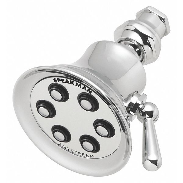Shower Head, Polished Chrome, Wall