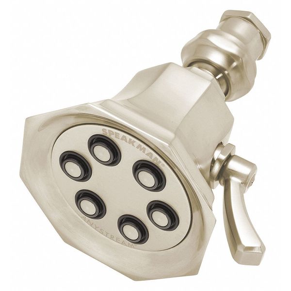 Shower Head, Brushed Nickel, Wall