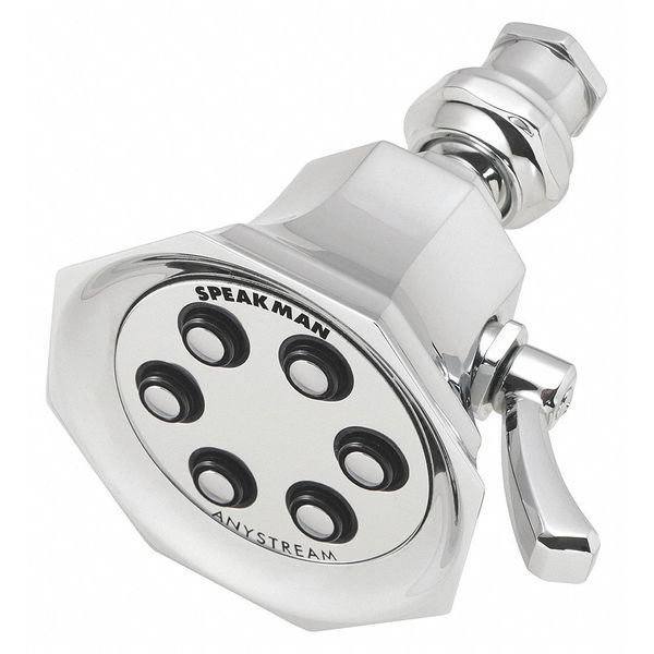 Shower Head, Polished Chrome, Wall