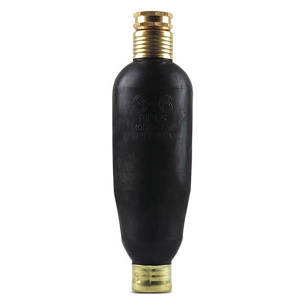 Drain Opener, 3 in to 6 in D, Rubber, Clear Drain up to 1000 ft, Black