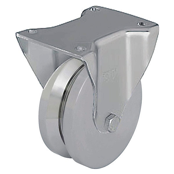 V-Groove Track-Wheel Plate Caster, Rigid