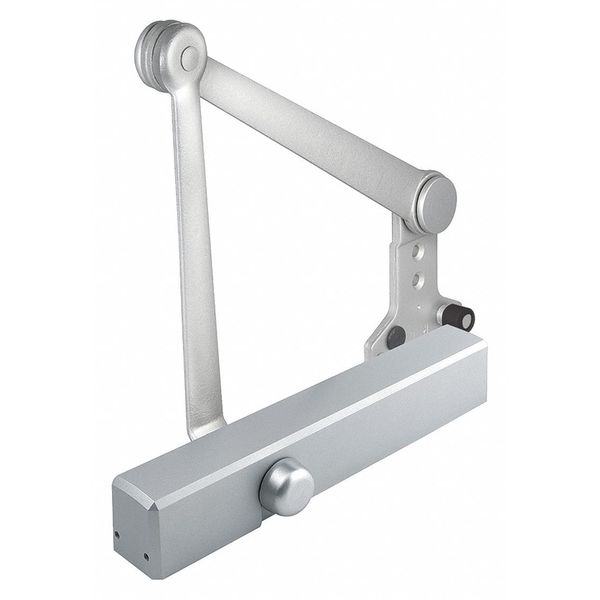 Manual Hydraulic Stanley QDC 200 Door Closer Heavy Duty Interior and Exterior, Silver
