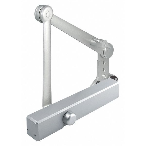 Manual Hydraulic Stanley QDC 200 Door Closer Heavy Duty Interior and Exterior, Silver