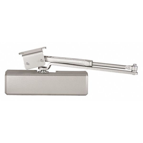 Manual Hydraulic Stanley QDC 300 Door Closer Standard Duty Interior and Exterior, Silver