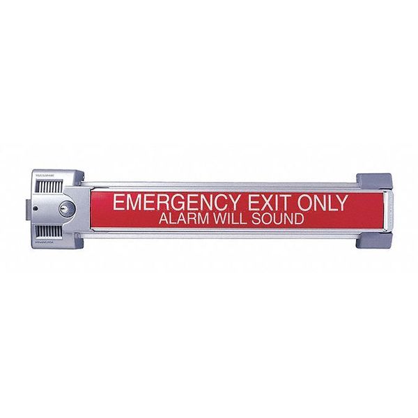 Rim Exit Device with Alarm, Aluminum