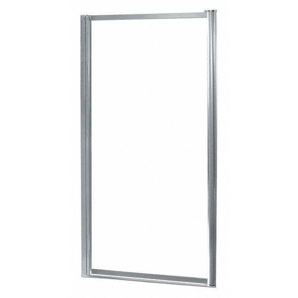 Shower Door, Aluminum, Silver, 33