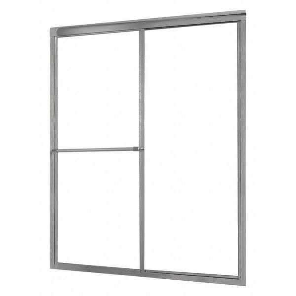 Shower Door, Aluminum, Silver, 48