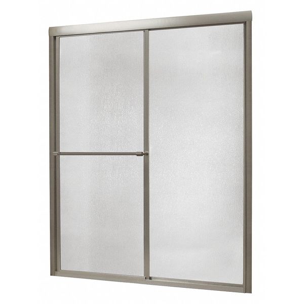 Shower Door, Aluminum, Gray, 48