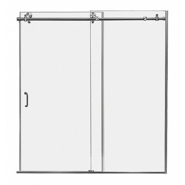 Tub Door, Aluminum, Silver, 60