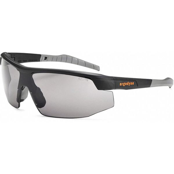 Safety Glasses, Traditional Smoke PC Decenter Lens, Anti-Fog, Scratch-Resistant