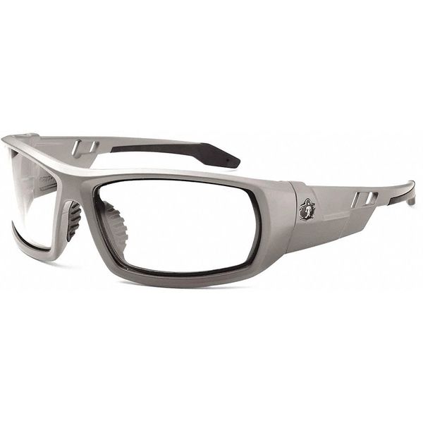 Safety Glasses, Traditional Clear PC Decenter Lens, Anti-Fog, Scratch-Resistant