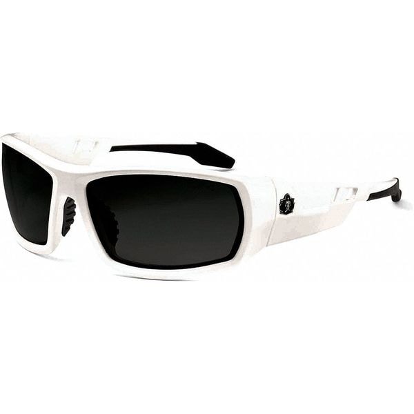 Safety Glasses, Traditional Smoke PC Decenter Lens, Scratch-Resistant