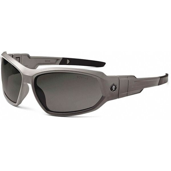 Polarized Safety Glasses, Traditional Smoke PC Decenter Lens, Scratch-Resistant