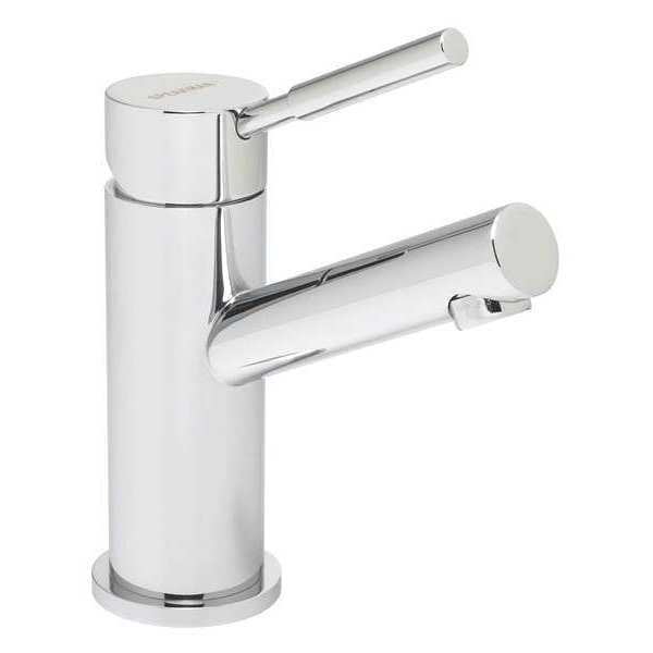 Lever Handle Single Hole Mount, 1 Hole Angled Straight Bathroom Faucet, Polished chrome