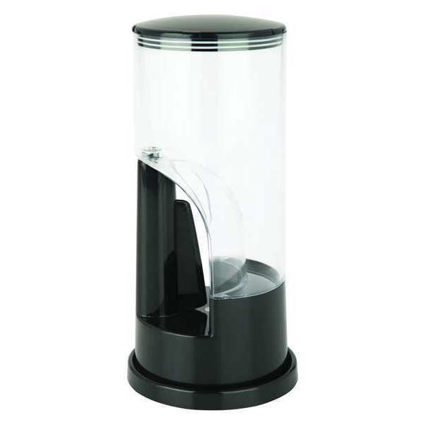 Coffee Dispenser, 8 oz., Black/Chrome