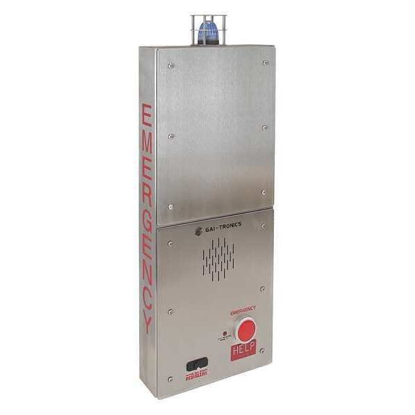 Slim Wall-Mount Stanchion with Strobe