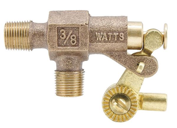 Float Valve, 3/8 In, Bronze, Pipe Mount