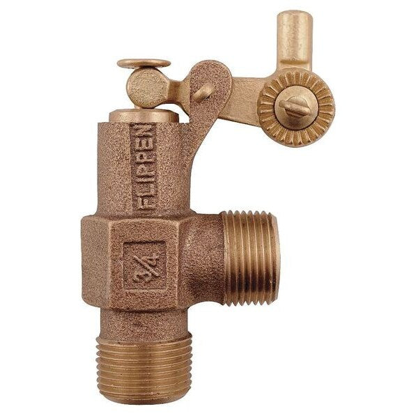 Float Valve, 3/4 In, Bronze, Pipe Mount