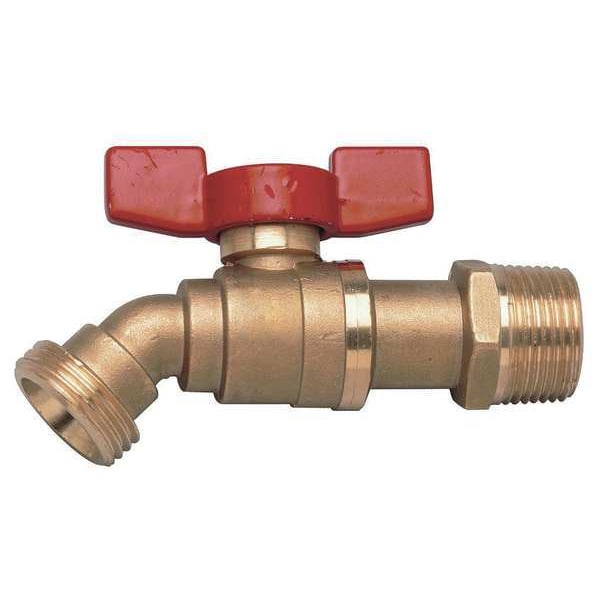 Boiler Drain Valve, 1/2 In MNPT, Brass